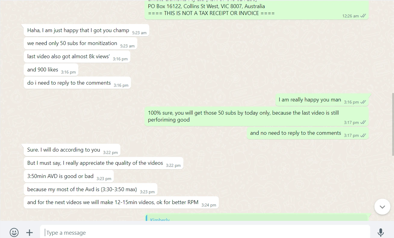Extended client feedback highlighting revenue and hands-off experience